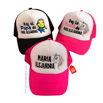 Gorras MINION Y UNICORNIO - PAPÁS DE... (Nombre)