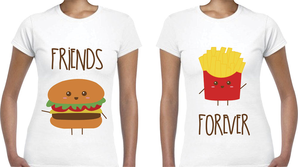 Camiseta FRIENDS FOREVER - HAMBURGUESA / PAPITAS