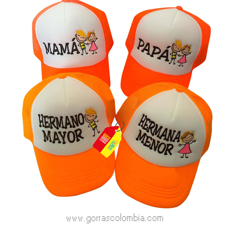 Gorras PAPÁ, MAMÁ E HIJOS