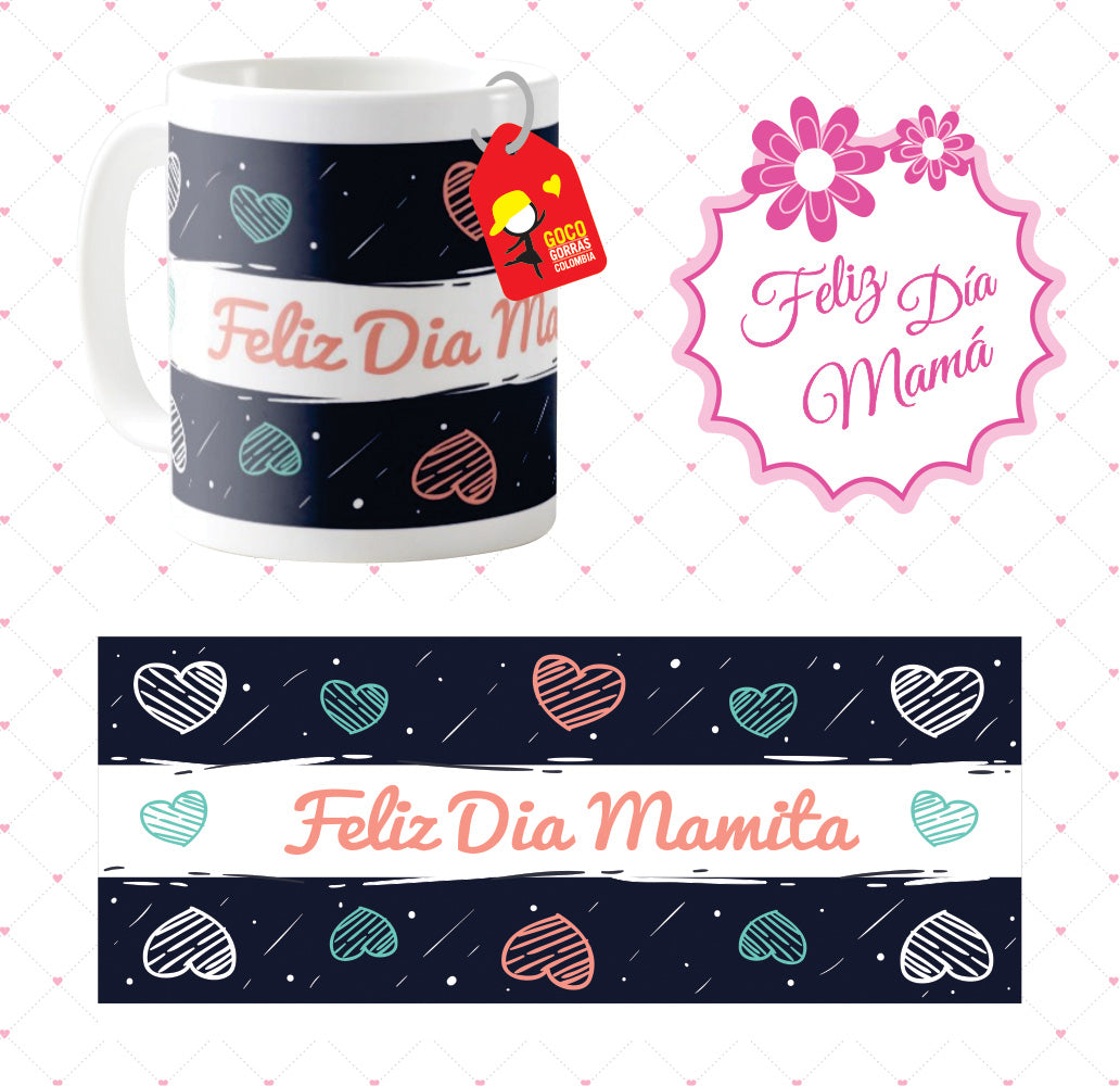 Mug FELIZ DÍA MAMITA (Frase)