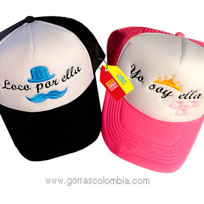 Gorras MOSTACHO Y HELLO KITTY - LOCO POR ELLA
