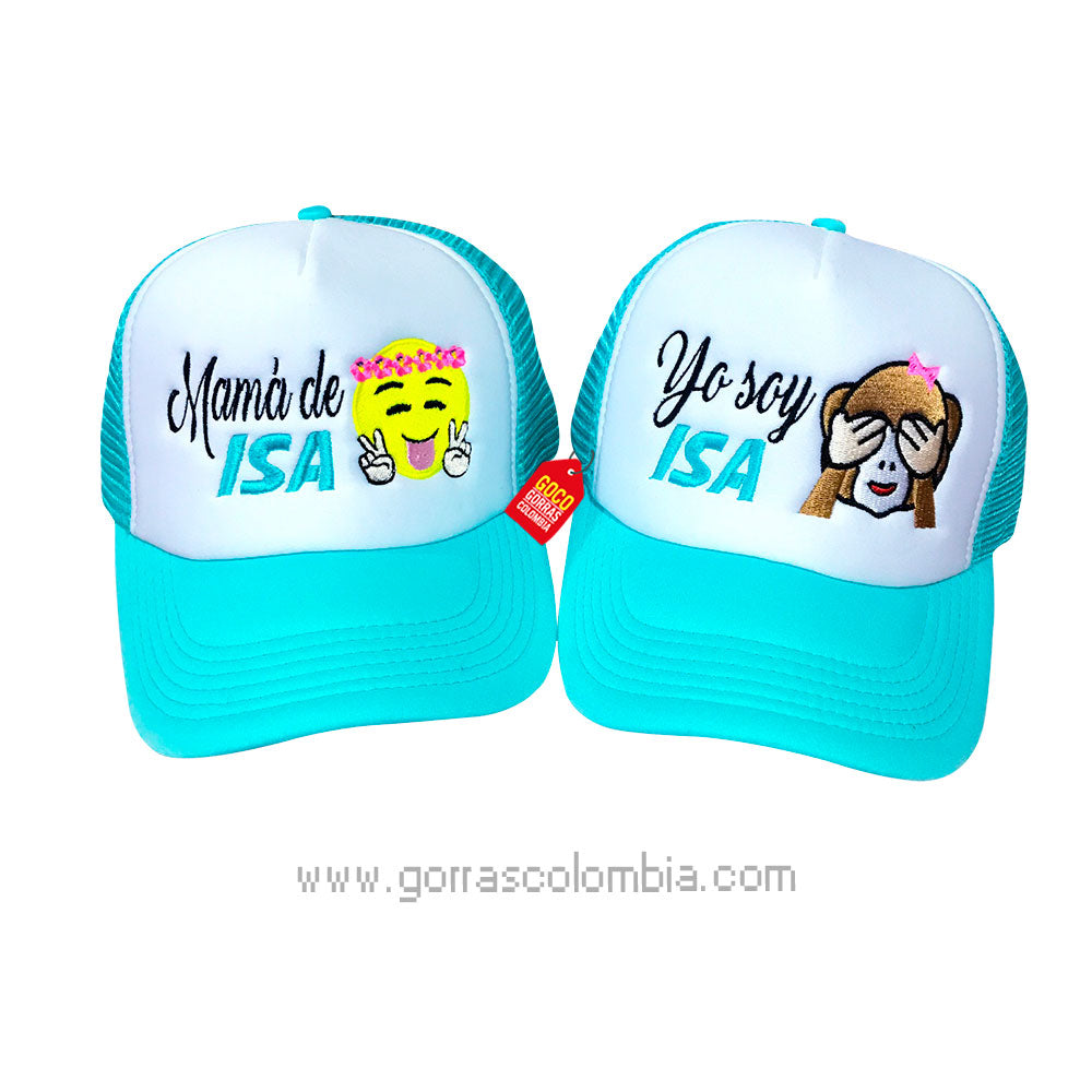 Gorras EMOJIS - MAMÁ E HIJA (Nombre)