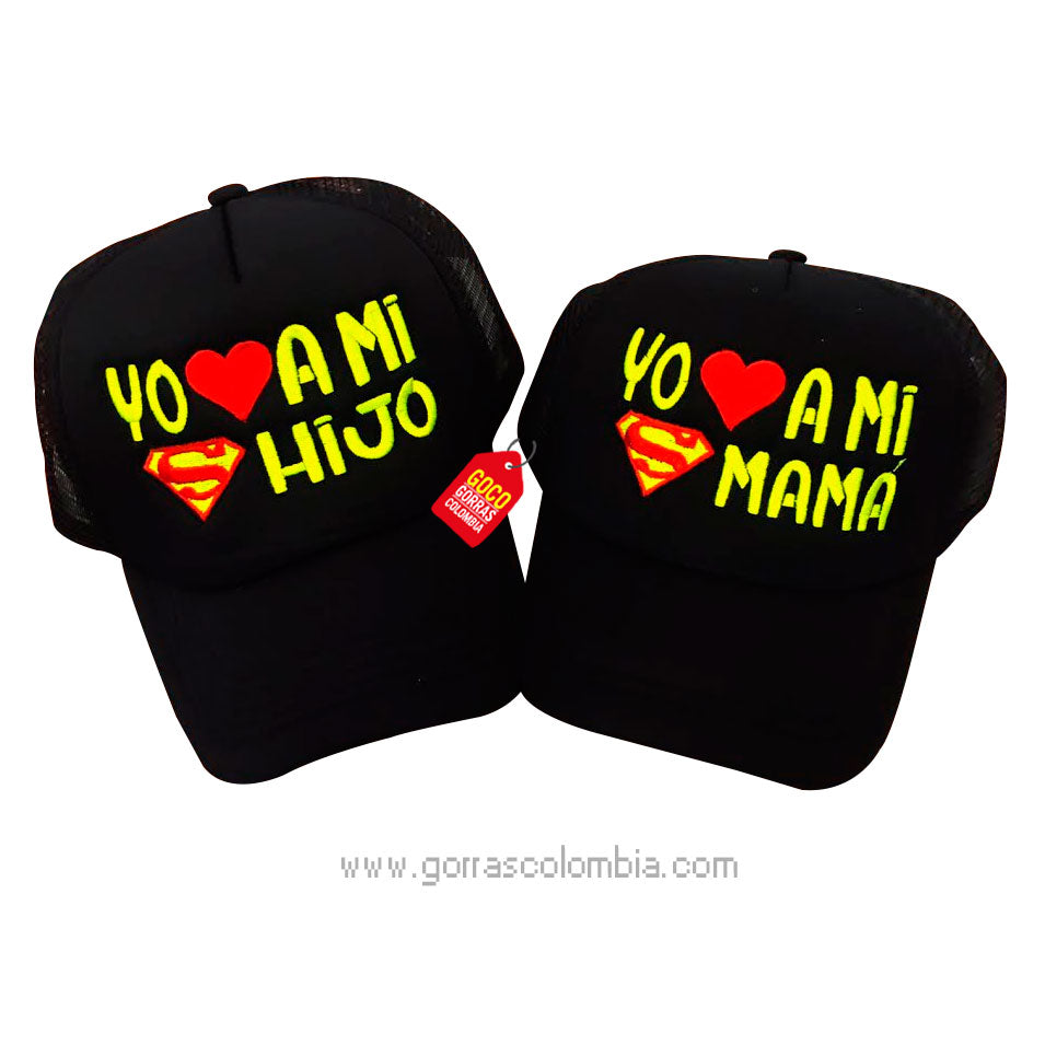 Gorras SUPER MAMÁ Y SUPER HIJO