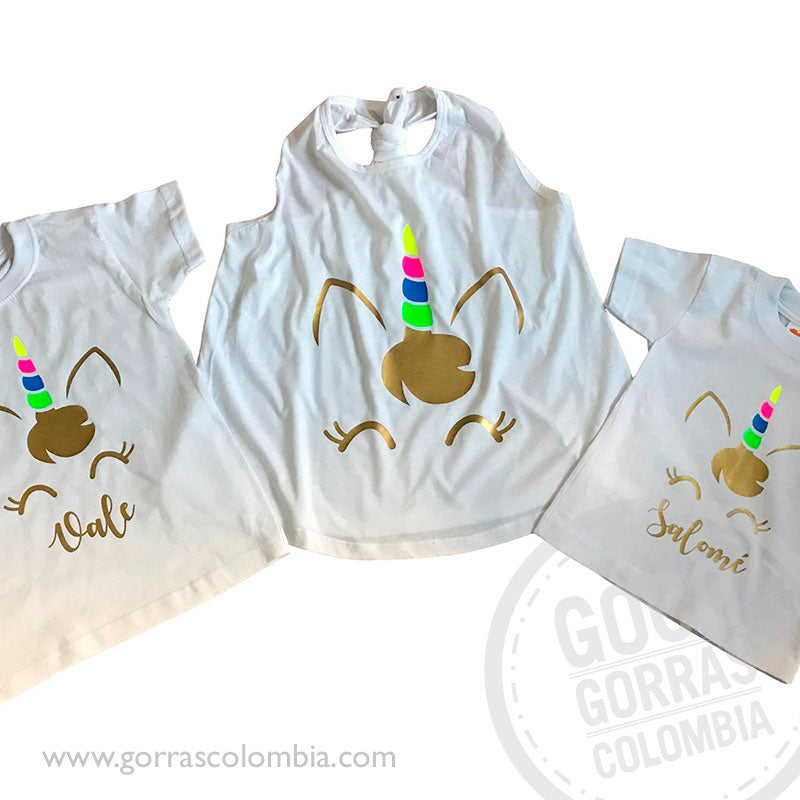 Camiseta / Esqueleto - UNICORNIO COLORES