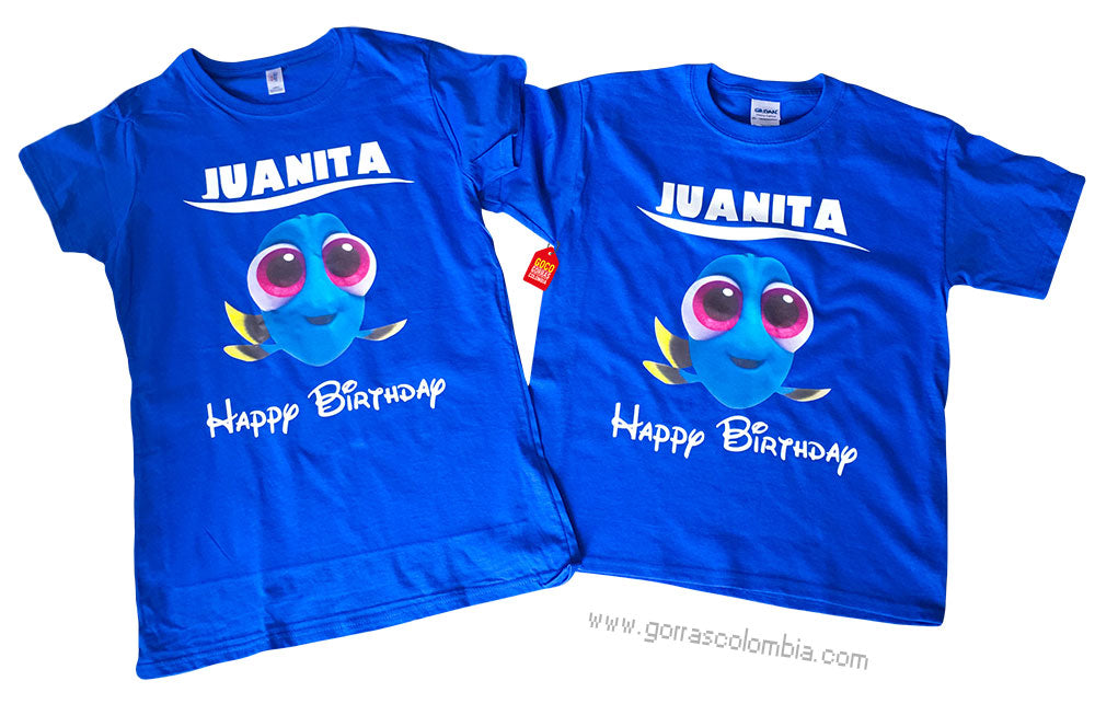 Camiseta BUSCANDO A DORY - HAPPY BIRTHDAY (Nombre)