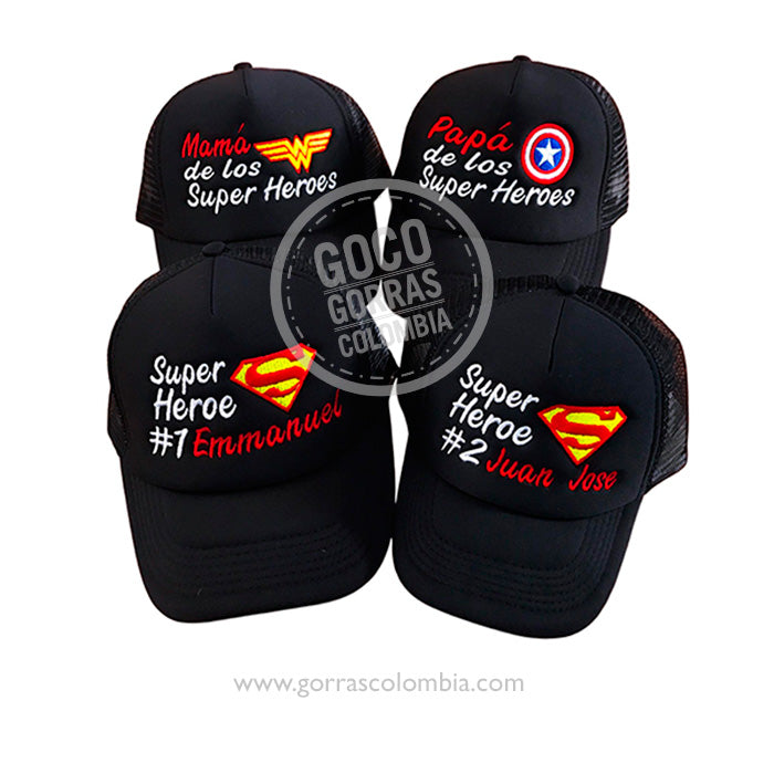 Gorras SUPER HÉROES - PAPÁS DE... (Nombres)