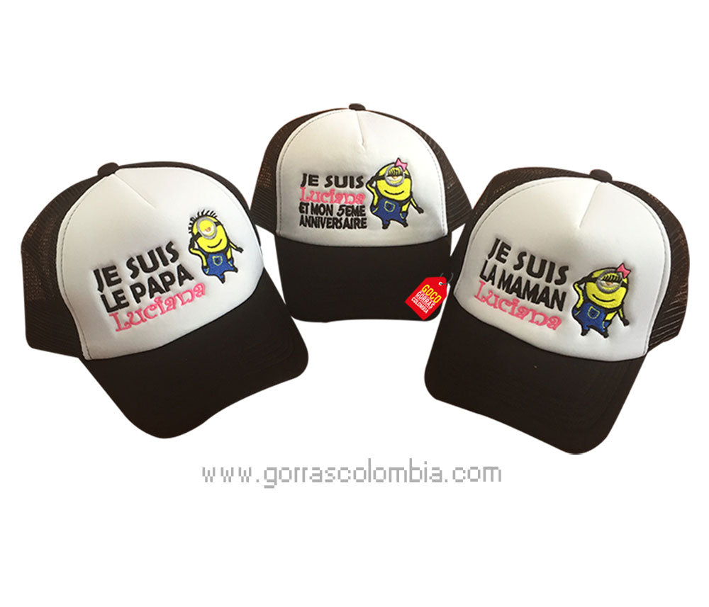 Gorras MINIONS - PAPÁS DE... (Nombre-Años)