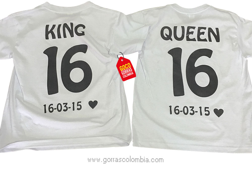 Camiseta KING / QUEEN (Fecha-Número)