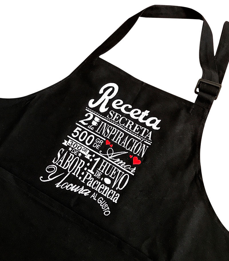 Delantal RECETA SECRETA💕 (Texto)