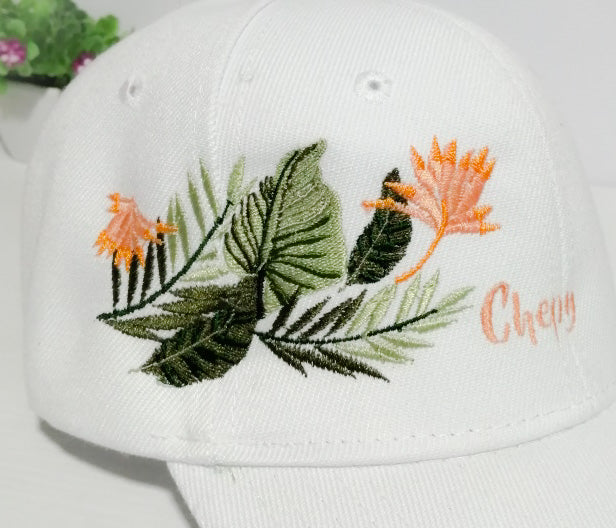 Gorra FLORES Y HOJAS (Nombre)