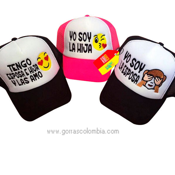 Gorras EMOJIS - TENGO ESPOSA E HIJA...