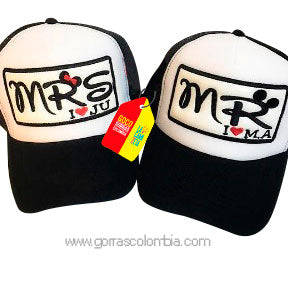 Gorra MRS / MR - I LOVE (Iniciales)