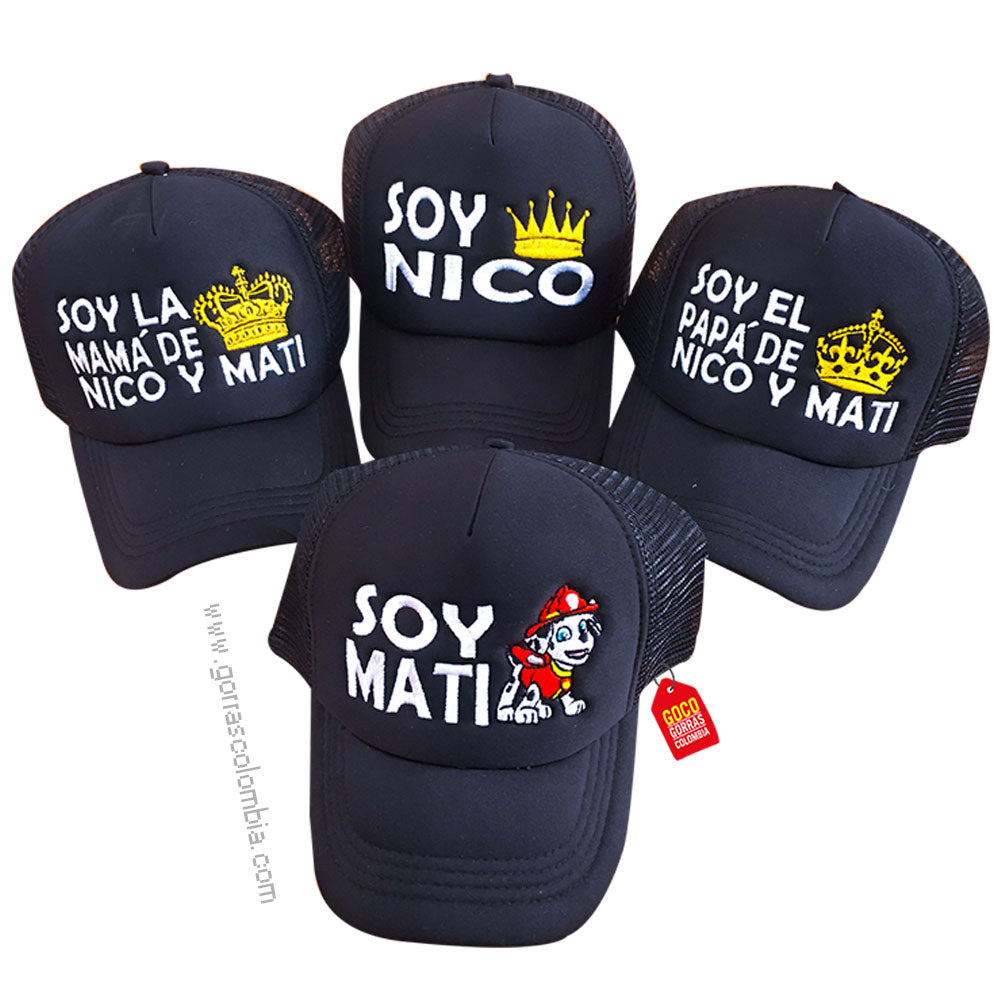 Gorras CORONAS Y MARSHALL - PAPÁS DE... (Nombres)