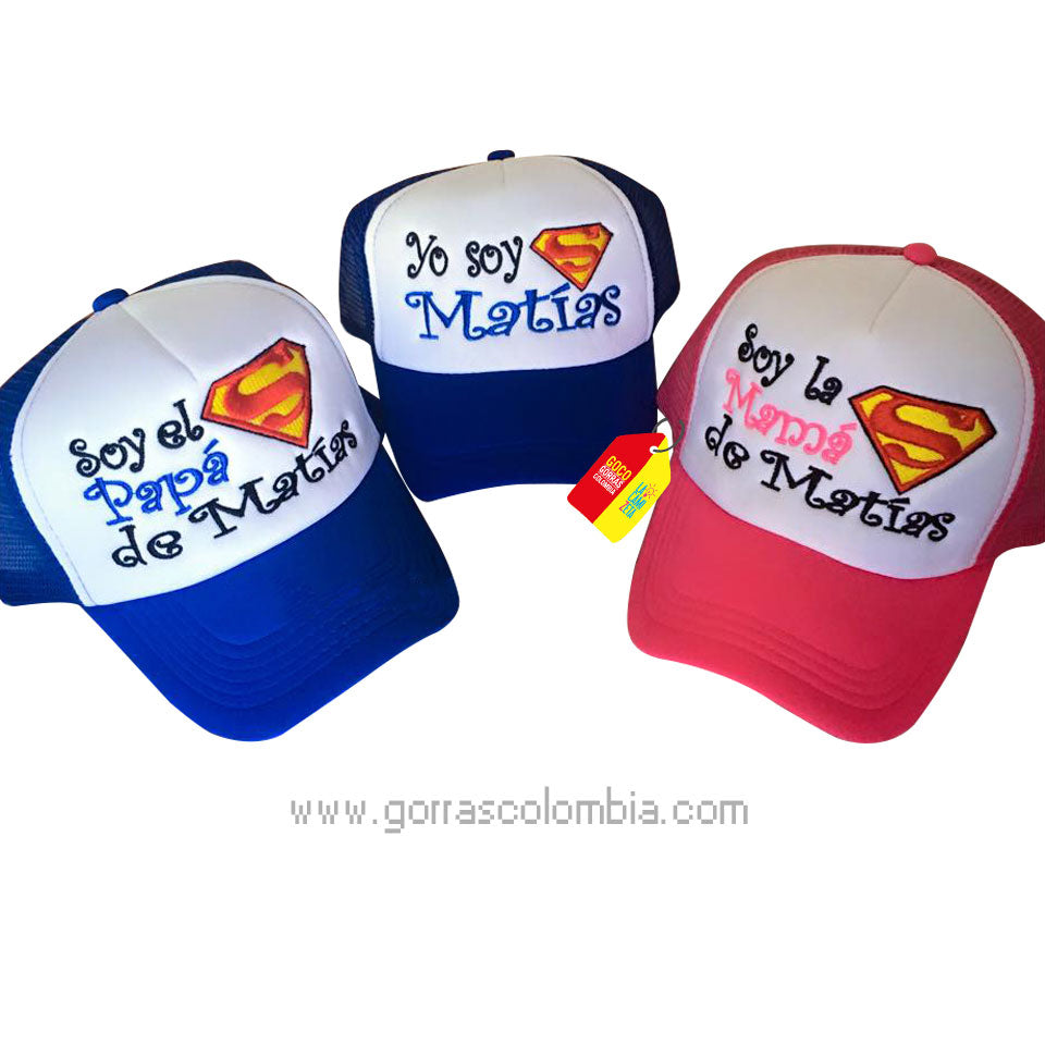 Gorras SUPERMAN PAPÁS DE... (Nombre)