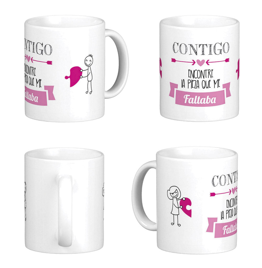 Mug LA PIEZA QUE ME FALTABA... (Frase)