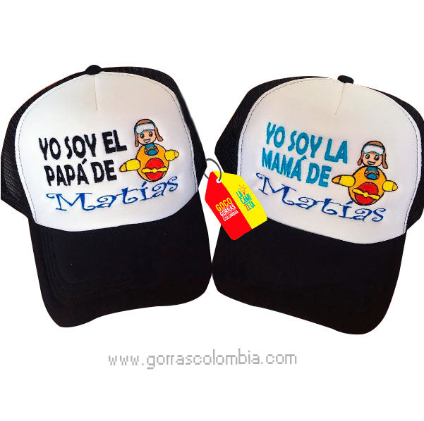Gorras PILOTO - PAPÁS DE... (Nombre)