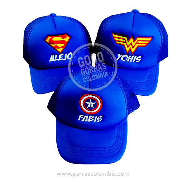 Gorras SUPER HÉROES (Nombres)