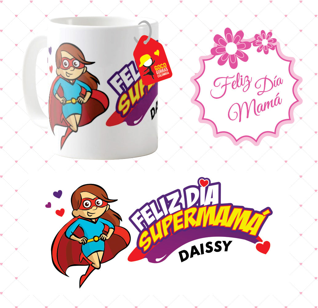 Mug SUPER MAMÁ (Nombre)