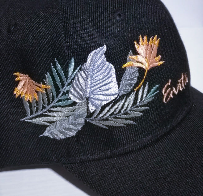 Gorra FLORES Y HOJAS (Nombre)