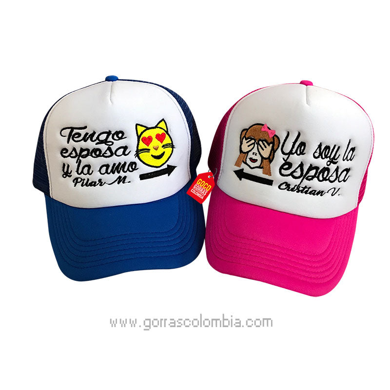 Gorra EMOJI GATO / MICA - TENGO ESPOSA (Nombre)