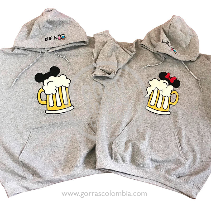 Buzo OREJAS MICKEY / MINNIE - CERVEZA (Fecha)