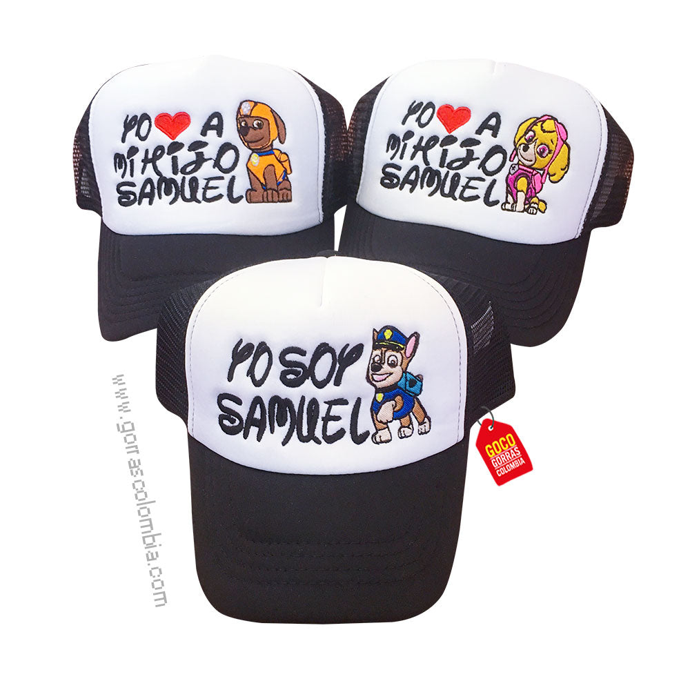 Gorras PAW PATROL - ZUMA, SKYE Y CHASE (Nombre)