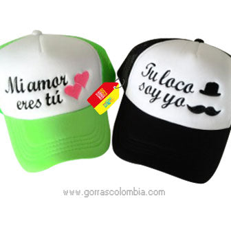 Gorras CORAZONES Y MOSTACHO - MI AMOR ERES TÚ