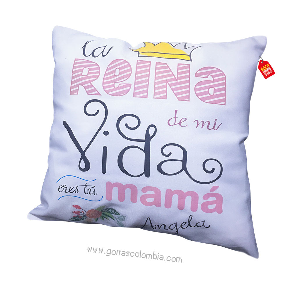 Cojín MAMÁ - LA REINA DE MI VIDA (Nombre)