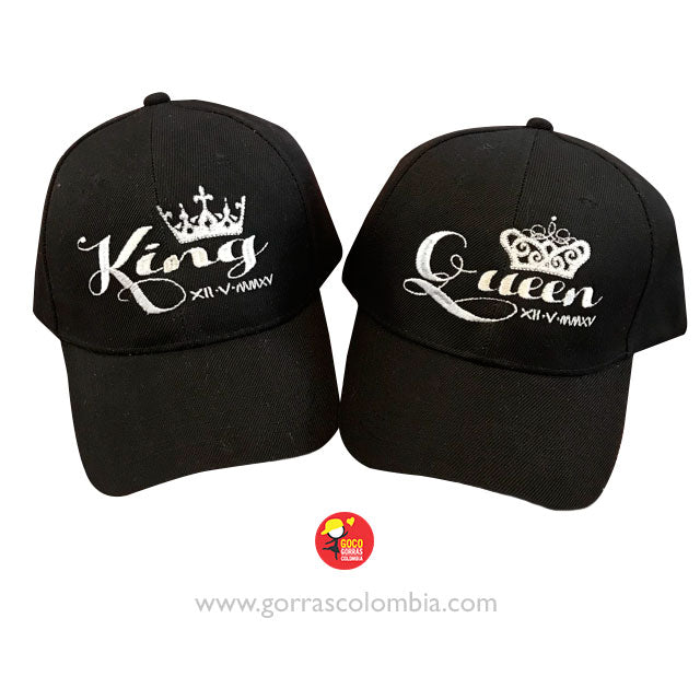 Gorras KING Y QUEEN (Fecha Romana)