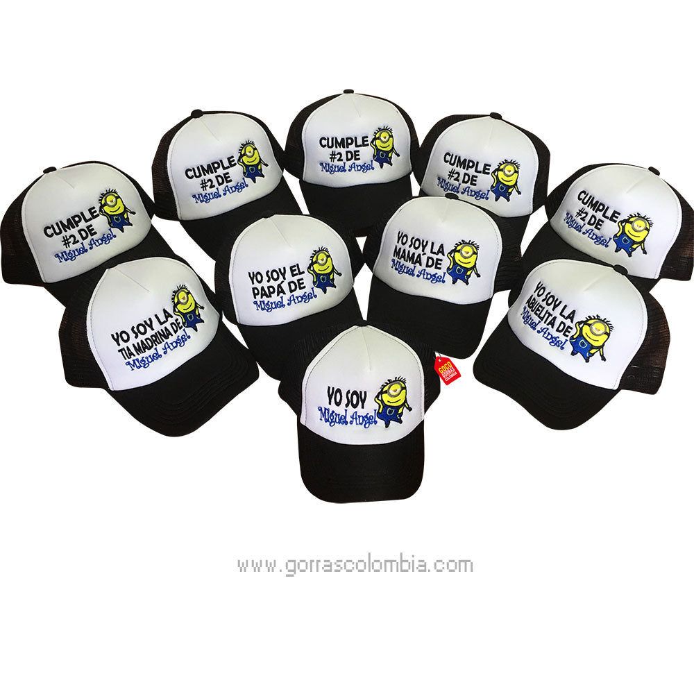 Gorra CUMPLEAÑOS MINION (Nombre-Número)