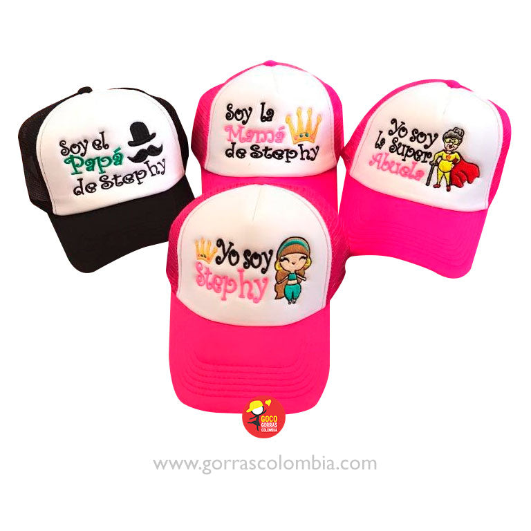 Gorras PAPÁS Y SUPER ABUELA DE... (Nombre)
