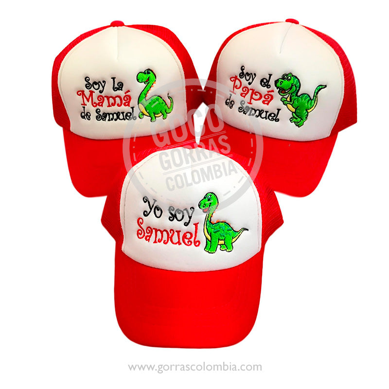 Gorras DINOSAURIOS - PAPÁS DE... (Nombre)