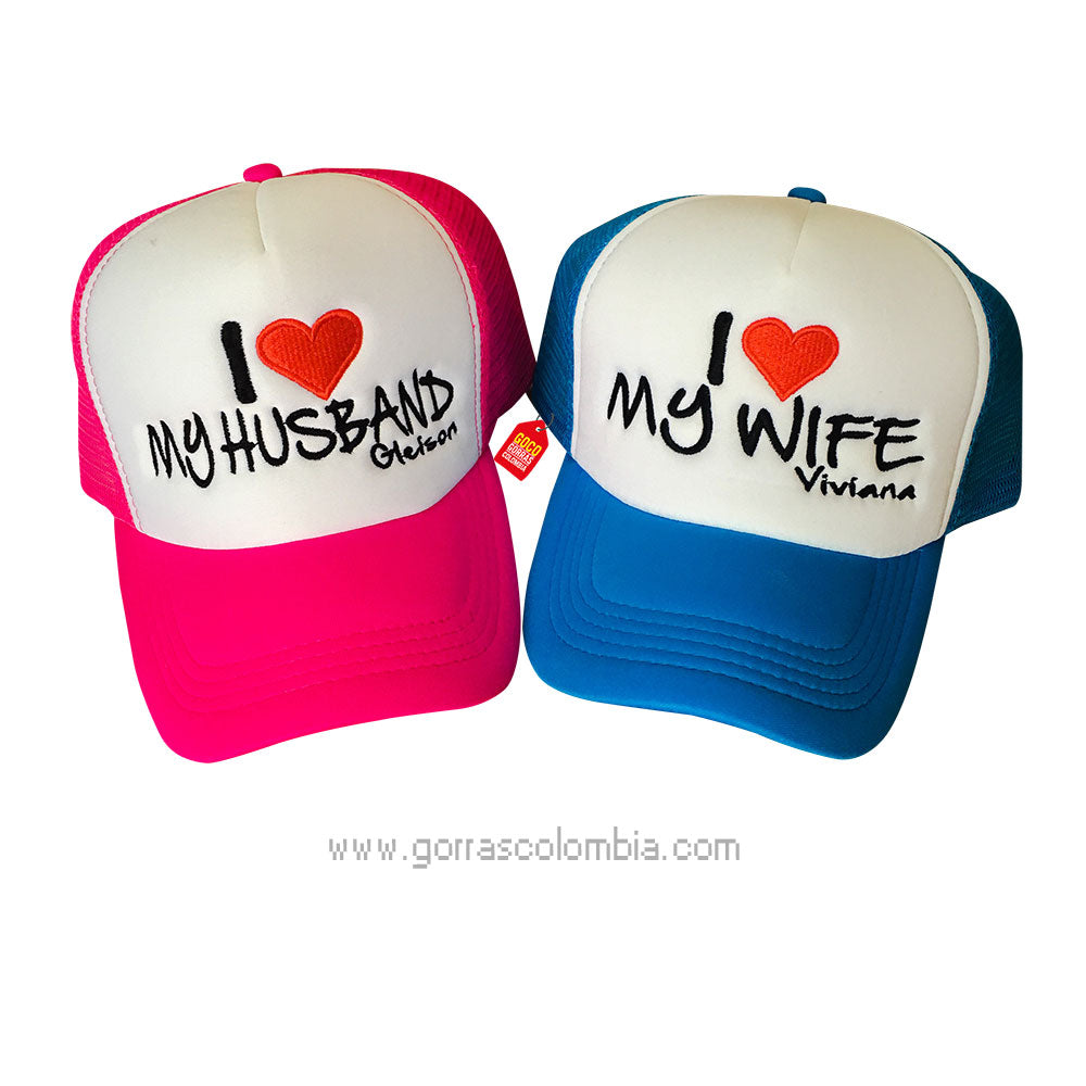 Gorra HUSBAND / WIFE (Nombre)