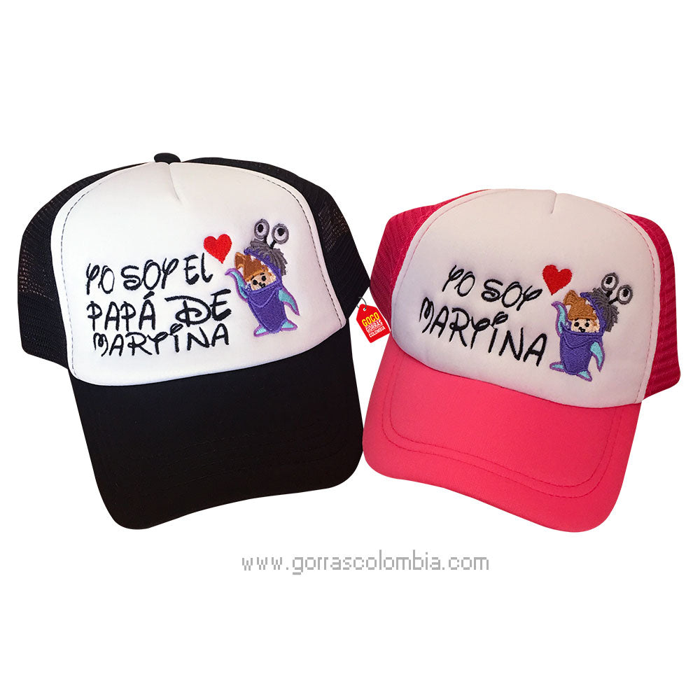 Gorras MONSTER INK BOO - PAPÁ E HIJA (Nombre)
