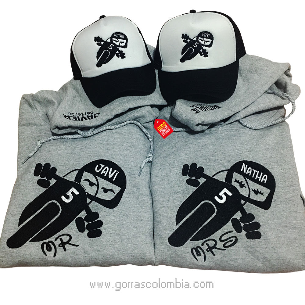 Combo MOTOS - MR Y MRS (Nombres-Número)
