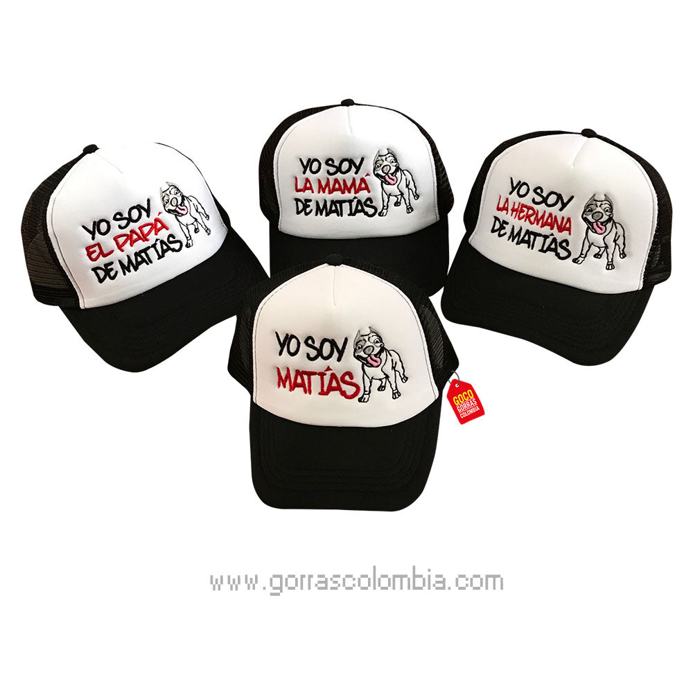 Gorras PERRO PIT BULL - PAPÁS DE... (Nombre)