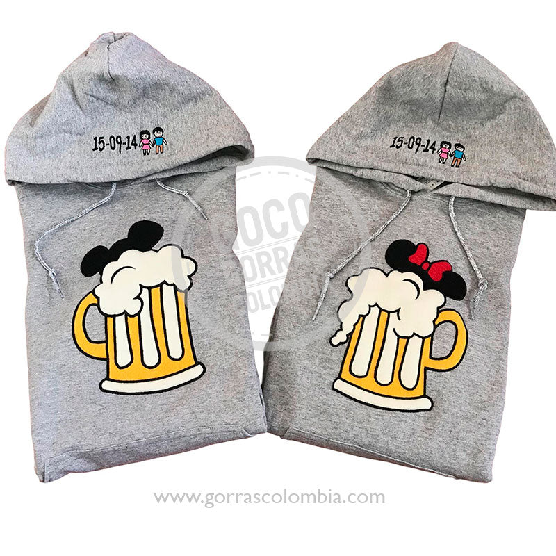 Buzo OREJAS MICKEY / MINNIE - CERVEZA (Fecha)