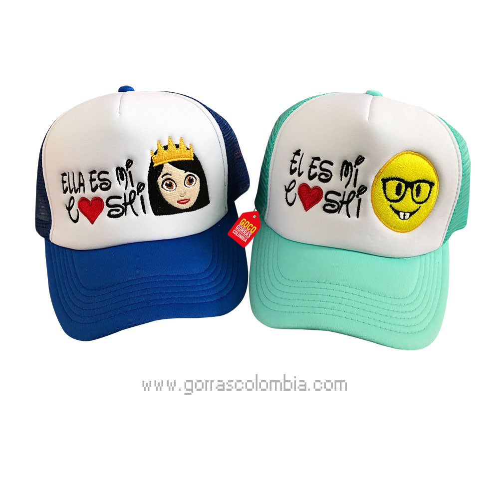 Gorras EMOJI PRINCESA Y NERD (Apodo)