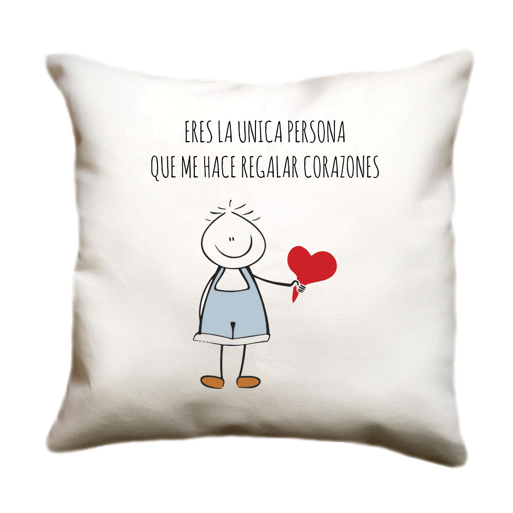 Cojín REGALAR CORAZONES (Frase)