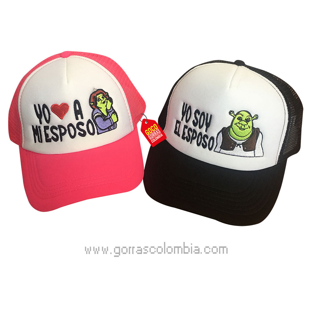 Gorras SHREK Y FIONA - ESPOSOS