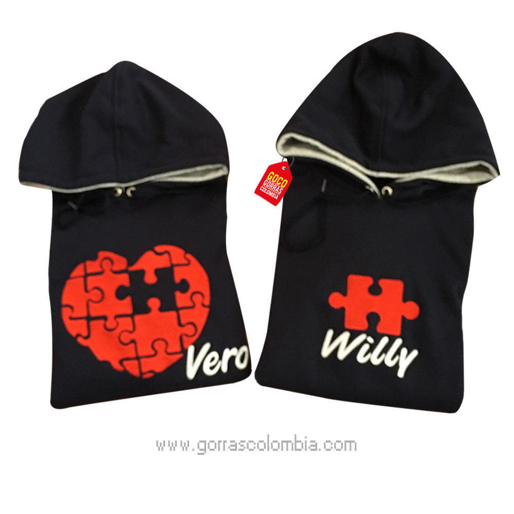 Buzo CORAZÓN / FICHA - ROMPECABEZAS (Nombre)