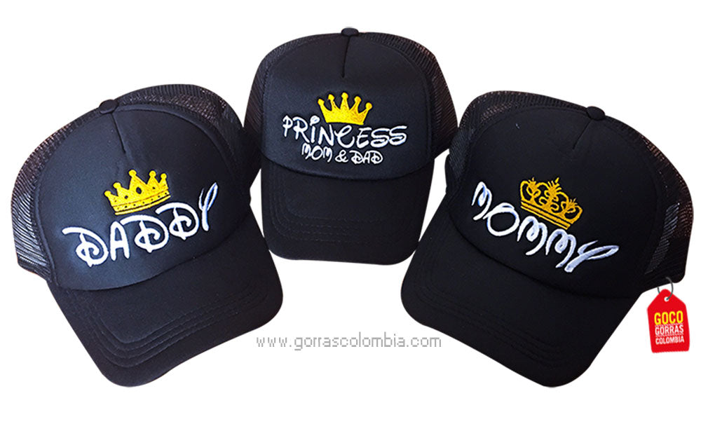 Gorras CORONAS - DADDY, MOMMY Y PRINCESS