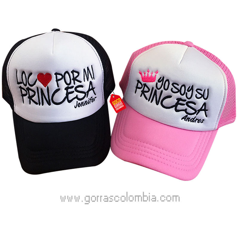 Gorra LOC❤️ POR MI PRINCESA (Nombre)