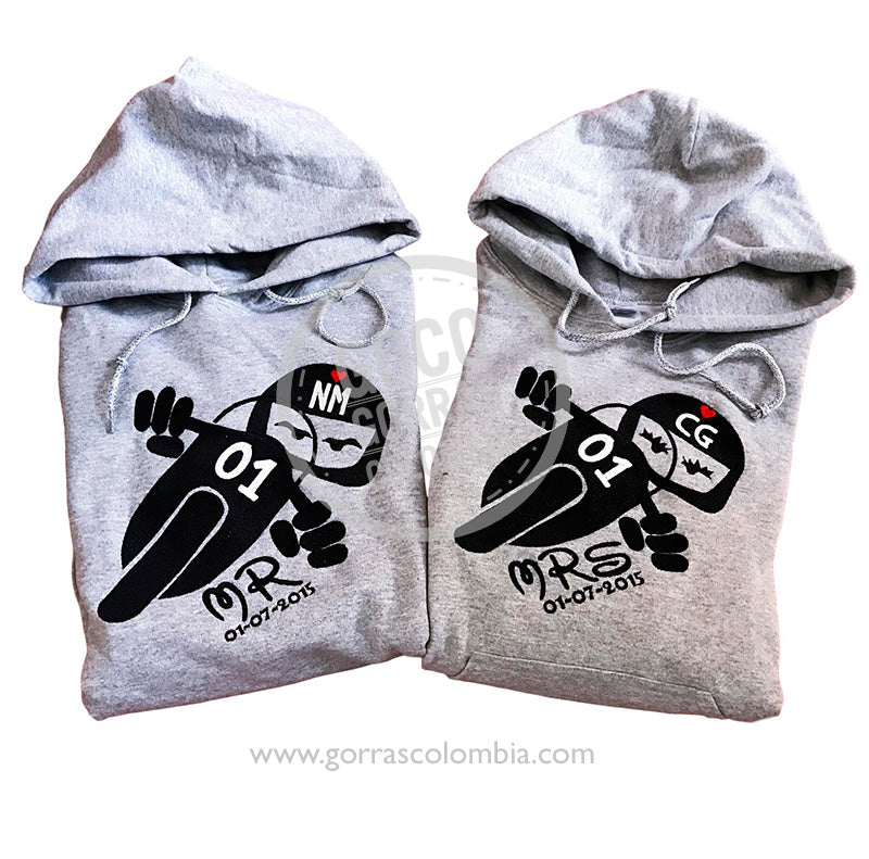 Buzo MOTO - MR / MRS (Iniciales-Número-Fecha)
