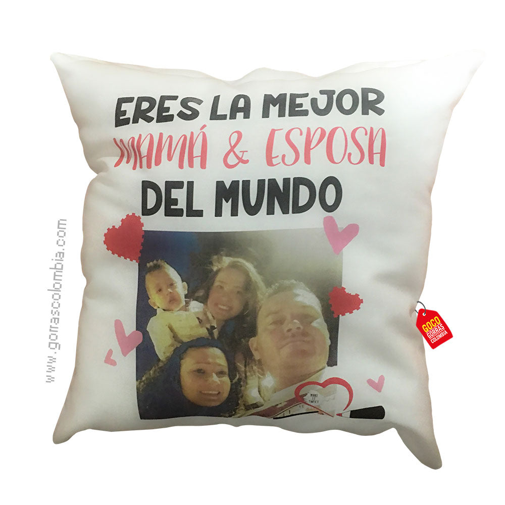 Cojín MAMÁ Y ESPOSA (Foto)