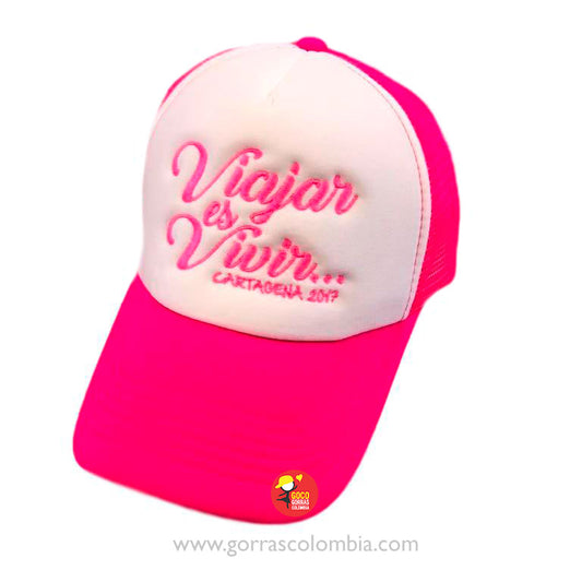 Gorra VIAJAR ES VIVIR (Lugar-Año)