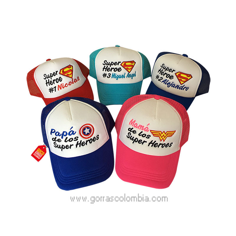 Gorras SUPER HÉROES (Nombres)