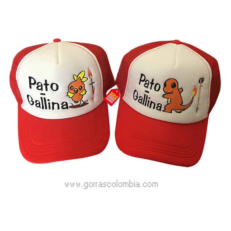 Gorras POKÉMON - TORCHIC Y CHARMANDER (Frase)