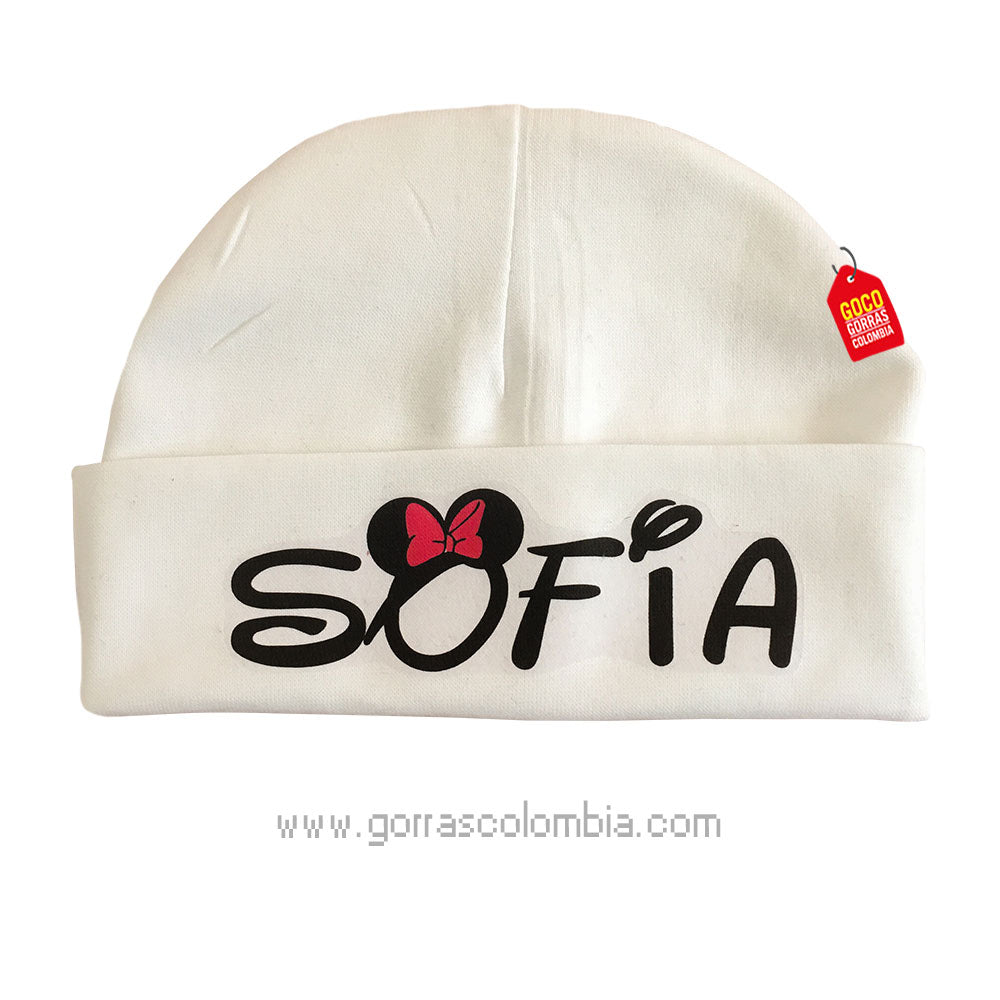 Gorro Baby OREJAS MINNIE (Nombre)