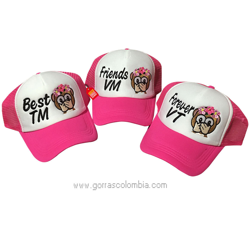 Gorras BEST FRIENDS FOREVER - EMOJI MICA (Iniciales)